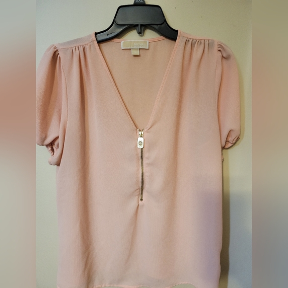 Michael Kors Tops - Michael Kors Pink Blouse with Blouson Sleeves
